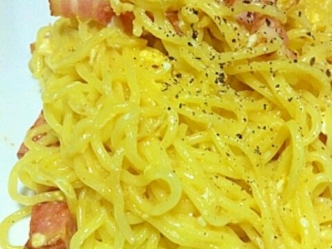 塩焼きそばが!?☆カルボナーラ風☆